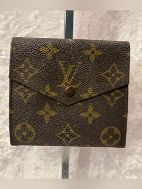 Louis Vuitton Monogram Elise Compact Wallet Vintage Authentic